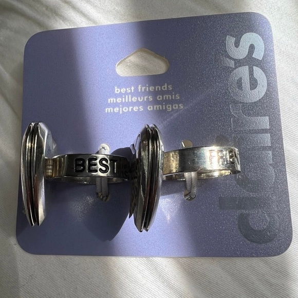 NWT Claire’s Adjustable Best friend Photo Rings - Picture 4 of 6